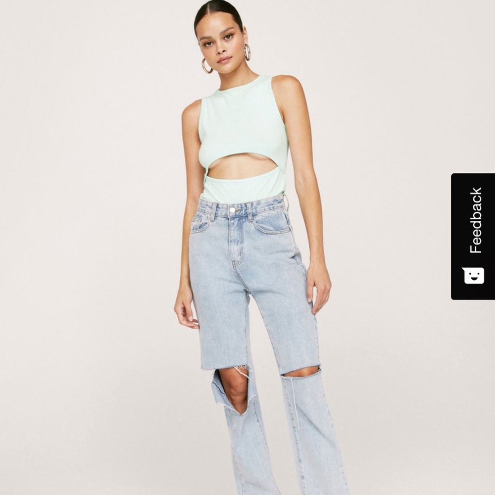 NastyGal Racerback Cutout Bodysuit